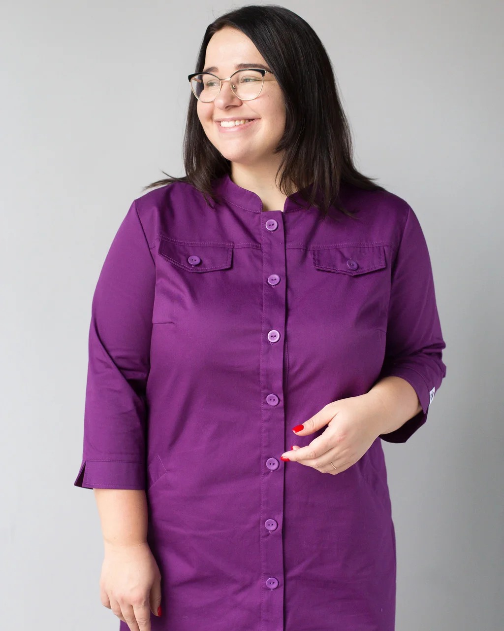 Медичний халат жіночий Валері фіолетовий +SIZE - Зображення 13