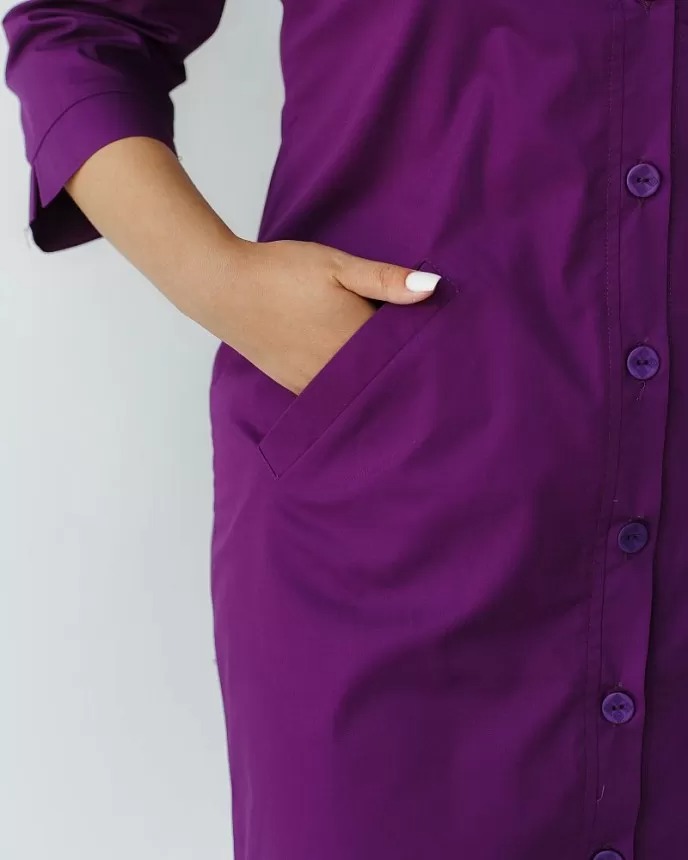 Медичний халат жіночий Валері фіолетовий +SIZE - Зображення 7