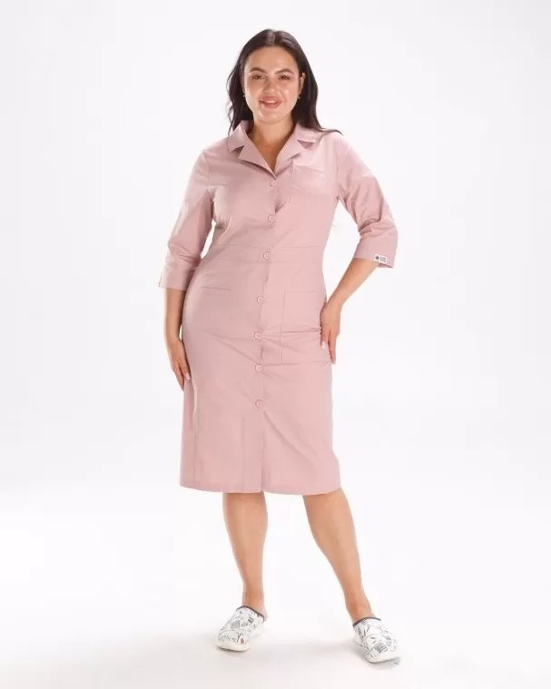 Медичний халат жіночий Софі ліловий +SIZE - Зображення 5