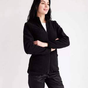 Медична кофта жіноча флісова Дакота чорна