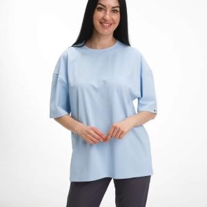 Медична футболка унісекс блакитна