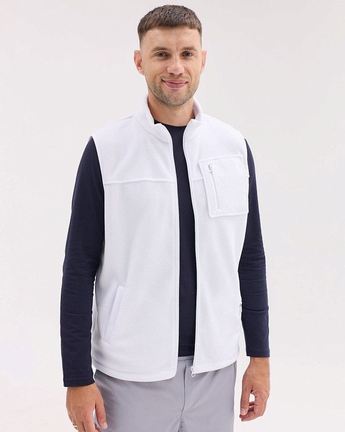 Медична жилетка чоловіча флісова Говерла біла - Зображення 2