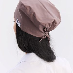 Медична класична шапочка на зав’язках какао (Elitе Stretch)