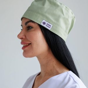 Медична шапочка фісташкова (Elitе Stretch)