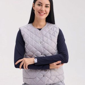 Медична утеплена жилетка жіноча Осло світло-сіра